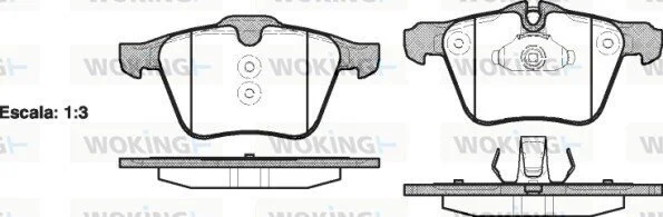 Колодки тормозные диск. перед. (пр-во Remsa) Ford Mondeo IV 2,5i Volvo S60 S80 (WOKING P1317300 (фото 1)