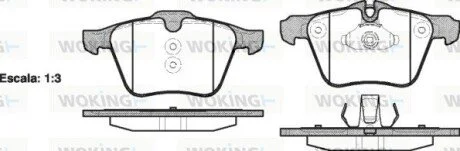 Колодки тормозные диск. перед. (пр-во Remsa) Ford Mondeo IV 2,5i Volvo S60 S80 (WOKING P1317300