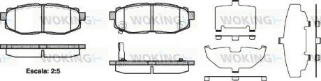 Колодки гальмівні диск. задн. (вир-во Remsa) Subaru Forester 13> / Legasy, Outback 09> / Tribeca 06> (P13283.01) WOKING P1328301