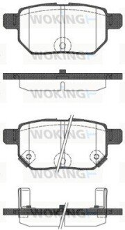 Колодки гальмівні диск. задн. (Remsa) Lexus Ct (zwa10_) 1.8 10-,Toyota Auris 1.8 06-12 (P13863.22) WOKING P1386322