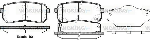 Колодки гальмівні диск. задн. (вир-во Remsa) Hyundai H-1 cargo 2.5 08-,Hyundai H-1 travel 2.5 08- (P13883.02) WOKING P1388302 (фото 1)