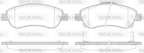 Колодки гальмівні диск. перед. (Remsa) Honda Cr-v iii 2.0 06-,Honda Cr-v iii 2.2 06- (P13893.02) WOKING P1389302