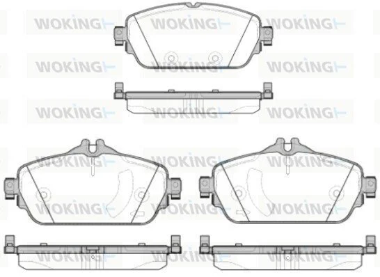 Тормозной колодки диск. перед. (выр-во Remsa) Mercedes-benz C-class (w205) 1.6 13- (P14923.08) WOKING P1492308 (фото 1)