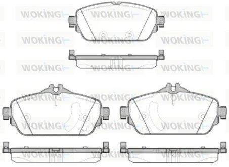 Тормозной колодки диск. перед. (выр-во Remsa) Mercedes-benz C-class (w205) 1.6 13- (P14923.08) WOKING P1492308