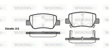 Тормозной колодки диск. задн. (выр-во Remsa) Toyota Avensis 08>18 (P15033.02) WOKING P1503302
