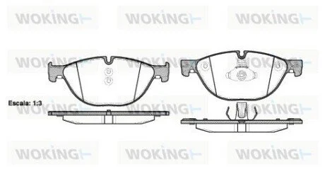 Колодки гальмівні диск. перед. (вир-во Remsa) Bmw 5 2.0 09-,Bmw 5 3.0 09-,Bmw 5 4.4 09- (P15143.00) WOKING P1514300