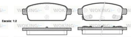 Тормозной колодки диск. задн. (выр-во Remsa) Chevrolet Cruze I, Orlando, Trax I, Opel Astra J, Zafira C, Mokka A (P15323.02) WOKING P1532302