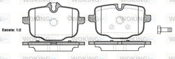 Колодки гальмівні диск. задн. (вир-во Remsa) BMW 5F10 5G30 7G11 (P15333.00) WOKING P1533300 (фото 1)
