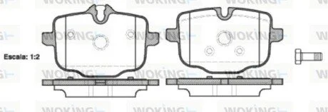 Колодки гальмівні диск. задн. (вир-во Remsa) BMW 5F10 5G30 7G11 (P15333.00) WOKING P1533300