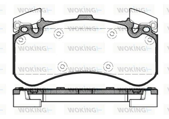 Колодки гальмівні диск. перед. (пр-во Remsa) Audi A4 A5 A6 A7 A8 17> (P15633.00) WOKING P1563300 (фото 1)