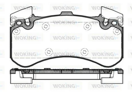Колодки гальмівні диск. перед. (пр-во Remsa) Audi A4 A5 A6 A7 A8 17> (P15633.00) WOKING P1563300