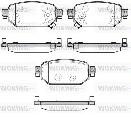 Колодки гальмівні диск. задн. (вир-во Remsa) Mazda 3 1,5d 16>19 (P16313.02) WOKING P1631302 (фото 1)