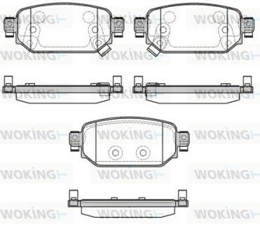 Колодки гальмівні диск. задн. (вир-во Remsa) Mazda 3 1,5d 16>19 (P16313.02) WOKING P1631302