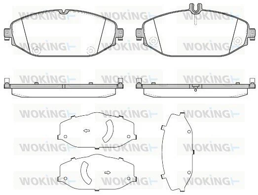 Колодки гальмівні диск. перед. (вир-во Remsa) MB C205 E213 (P17183.00) WOKING P1718300 (фото 1)