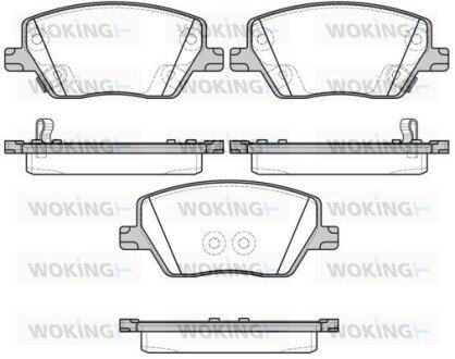 Колодки гальмівні диск. перед. (Remsa) Fiat Tipo 15> (P17953.02) WOKING P1795302