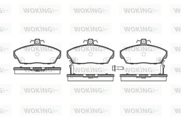 Колодки гальмівні диск. перед. (вир-во Remsa) Honda Civic vii 1.3 00-06,Honda Civic vii 1.4 00-06 (P2373.02) WOKING P237302 (фото 1)