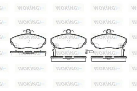 Колодки гальмівні диск. перед. (вир-во Remsa) Honda Civic vii 1.3 00-06,Honda Civic vii 1.4 00-06 (P2373.02) WOKING P237302