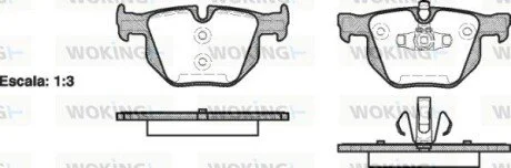 Колодки гальмівні диск. задн. (вир-во Remsa) BMW 3e90 (P2813.70) WOKING P281370