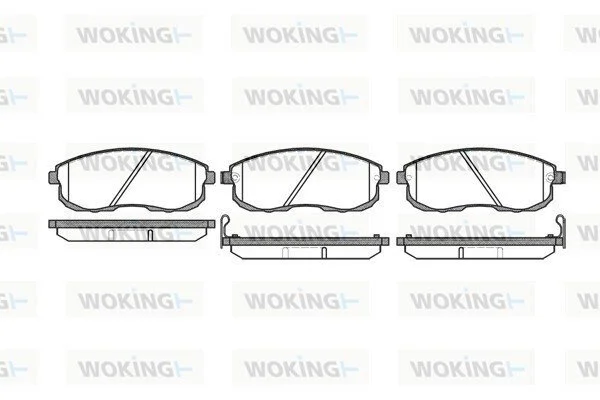 Тормозной колодки диск. перед. (выр-во Remsa) Nissan 350 z 3.5 02-,Nissan Teana i 2.0 03-08 (P3933.12) WOKING P393312 (фото 1)