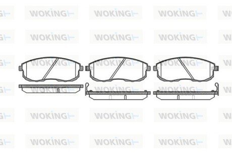 Колодки гальмівні диск. перед. (Remsa) Nissan 350 z 3.5 02-,Nissan Teana i 2.0 03-08 (P3933.12) WOKING P393312