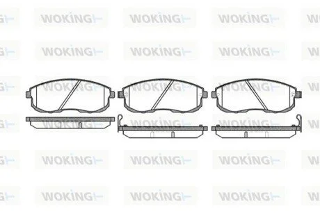 Тормозной колодки диск. перед. (выр-во Remsa) Nissan 350 z 3.5 02-,Nissan Teana i 2.0 03-08 (P3933.12) WOKING P393312