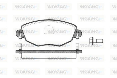 Тормозной колодки диск. перед. (выр-во Remsa) Ford Mondeo III (P6763.00) WOKING P676300