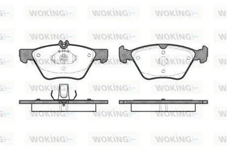 Колодки гальмівні диск. перед. (вир-во Remsa) MB E210 E211 (P7013.00) WOKING P701300