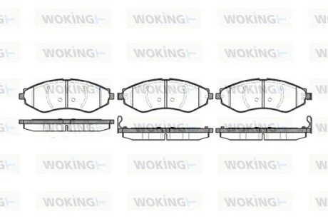 Колодки гальмівні диск. перед. (вир-во Remsa) Chevrolet Lacetti (05-) (P7453.22) WOKING P745322