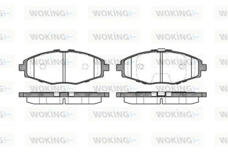 Колодки тормозные Ланос 1,5/Сенс/Матиз перед (R13) (к-т 4шт)) WOKING P796300