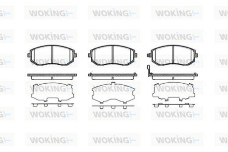 Тормозной колодки диск. перед. (выр-во Remsa) Subaru Forester 03> 08> 13> / Impreza 00> 07> / Legasy 03> 09> / XV 12> (P8513.11) WOKING P851311