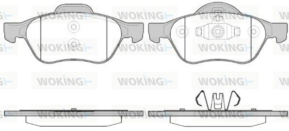Тормозной колодки диск. перед. (выр-во Remsa) Renault Laguna 1.5 08- (P8623.40) WOKING P862340 (фото 1)