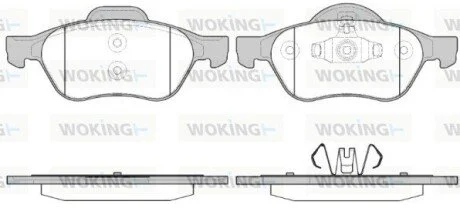 Тормозной колодки диск. перед. (выр-во Remsa) Renault Laguna 1.5 08- (P8623.40) WOKING P862340