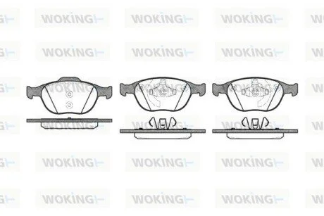 Колодки гальмівні диск. перед. (вир-во Remsa) Ford Connect I II (P8843.00) WOKING P884300