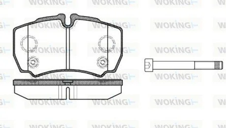 Колодки гальмівні диск. задн. (вир-во Remsa) Ford Tranzit 06>13 (P9493.10) WOKING P949310