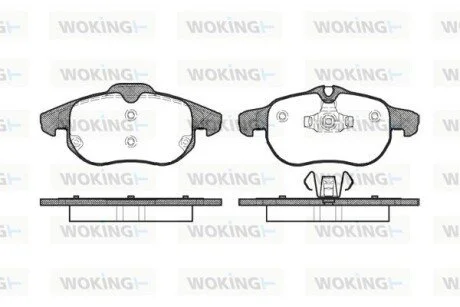 Колодки гальмівні диск. перед. (вир-во Remsa) opel Vectra C (P9883.00) WOKING P988300