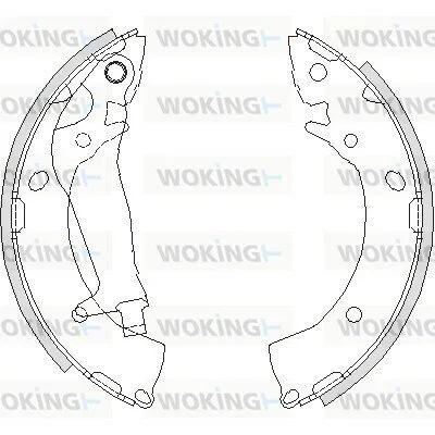 Колодки гальмівні бараб. задн. (вир-во Remsa) Hyundai Getz 1,1-1,6i 1,5d (Z4203.00) WOKING Z420300 (фото 1)