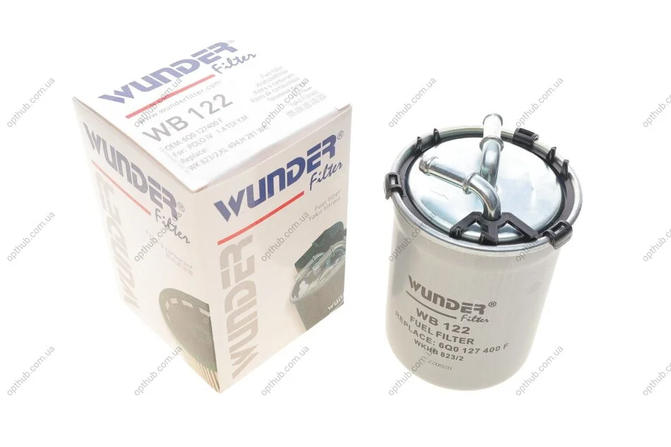 Фільтр паливний Skoda Fabia/Roomster/VW Polo 1.4/1.6TDI 05- UA63 WUNDER FILTER WB 122 (фото 1)