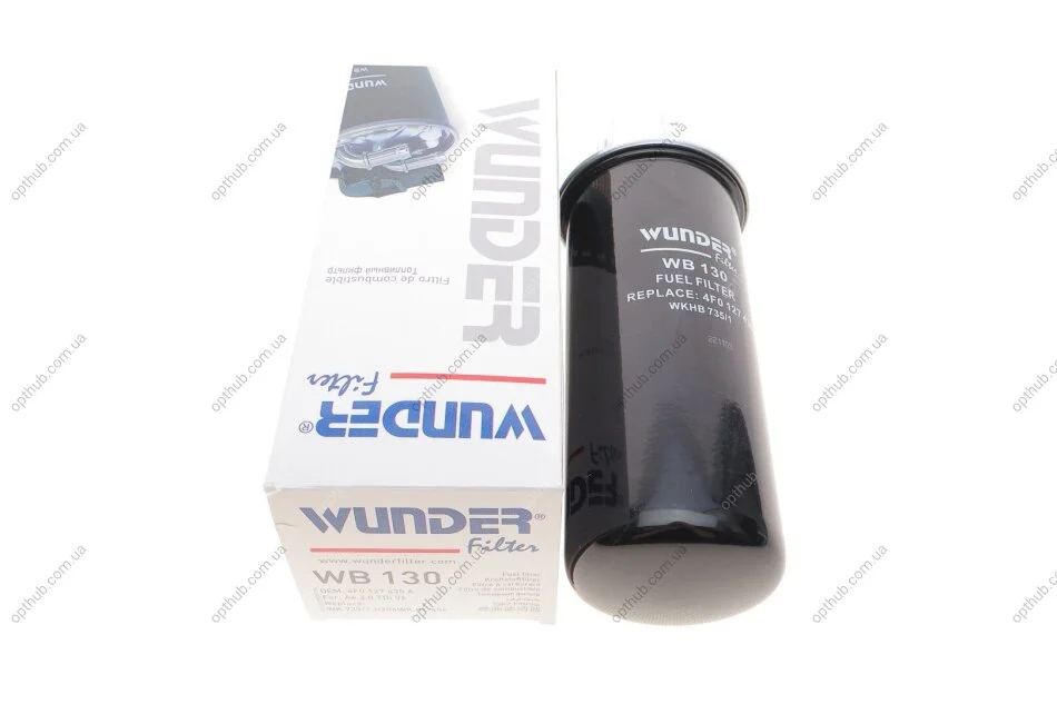 Фильтр топливный Audi A6 2.7D/3.0TDI 04-11 (opt-om) WUNDER FILTER WB 130 (фото 1)