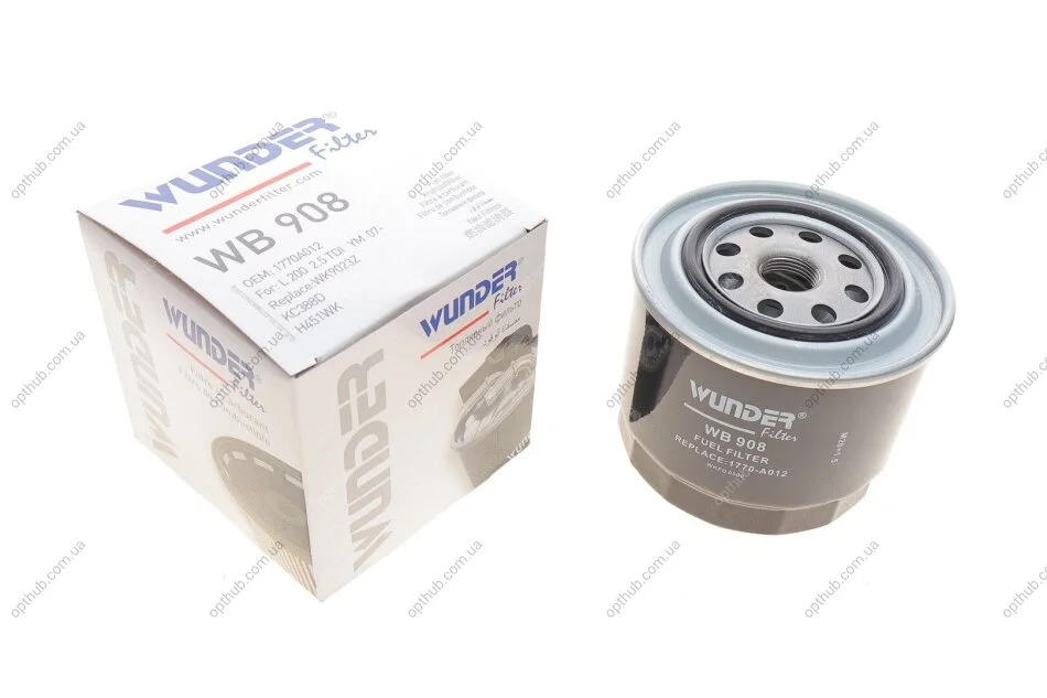 Фільтр паливний Mitsubishi L200 2.5DI-D 05- (opt-om) WUNDER FILTER WB 908 (фото 1)