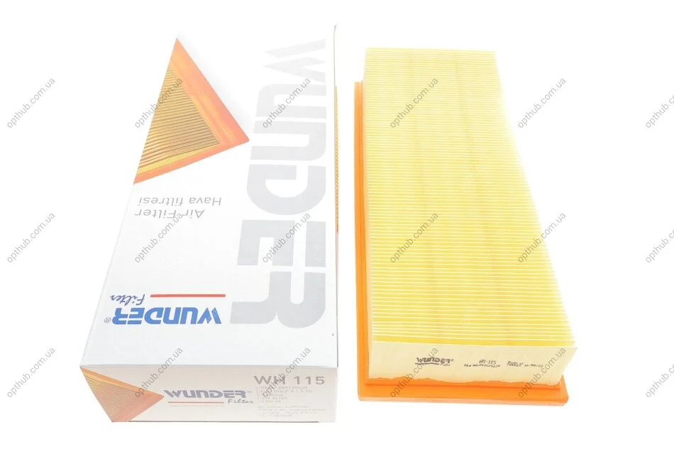 Фільтр повітряний Audi 80/100/VW T3 1.6-1.7D 81-92 UA63 WUNDER FILTER WH 115 (фото 1)