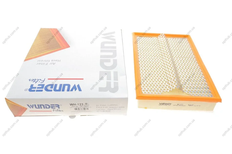 Фільтр повітряний VW Sharan 95-10 (з поролоном) UA63 WUNDER FILTER WH 123 (фото 1)