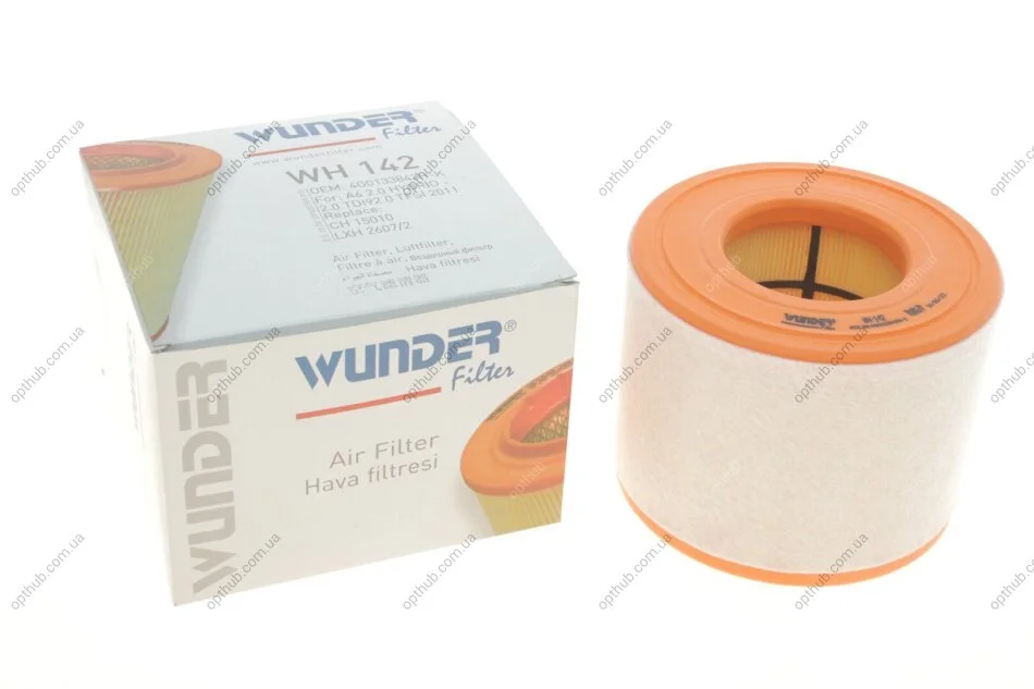Фільтр повітряний Audi A6 2.0TDI/TFSI 11- (opt-om) WUNDER FILTER WH 142 (фото 1)