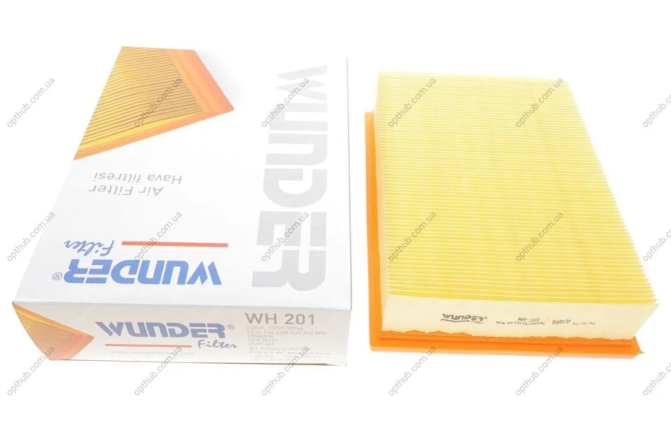 Фільтр повітряний BMW 3 (E36/46)/ 5 E39/X3 UA63 WUNDER FILTER WH 201 (фото 1)