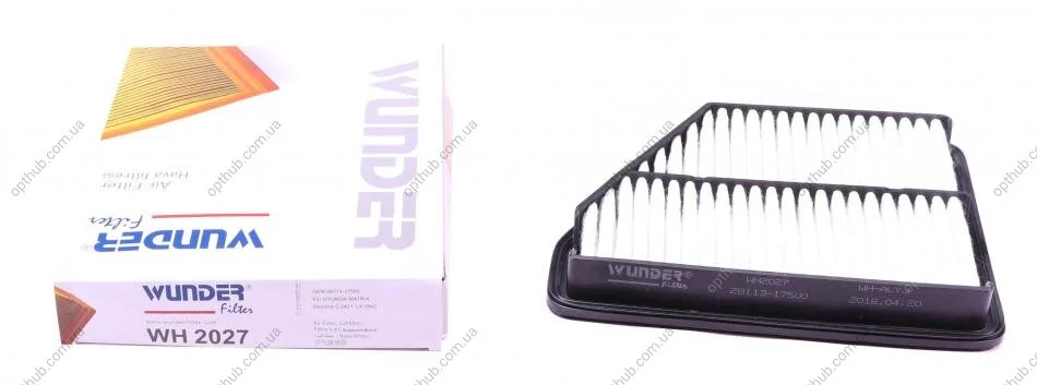 Фільтр повітряний Hyundai Matrix 1.5CRDI/1.6/1.8 01-10 (opt-om) WUNDER FILTER WH 2027 (фото 1)
