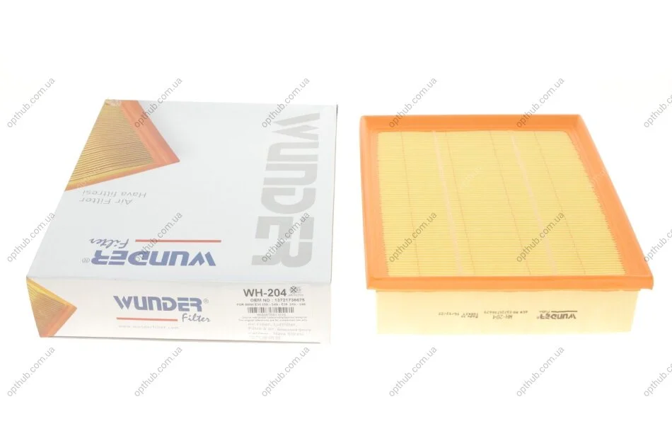 Фільтр повітряний BMW 5 (E34/E39)/ 7 (E32/E38)/ X5 (E53) UA63 WUNDER FILTER WH 204 (фото 1)