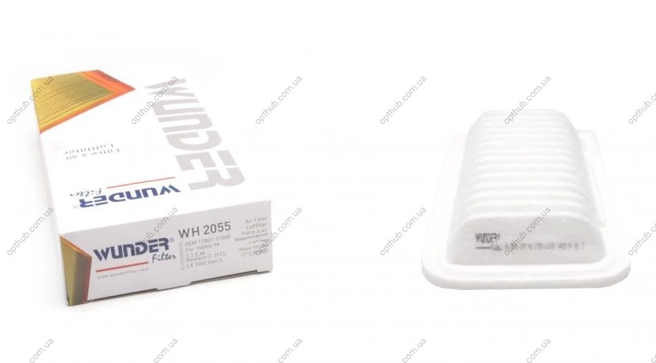 Фільтр повітряний Toyota Yaris 1.3-1.5i 99- UA63 WUNDER FILTER WH 2055 (фото 1)