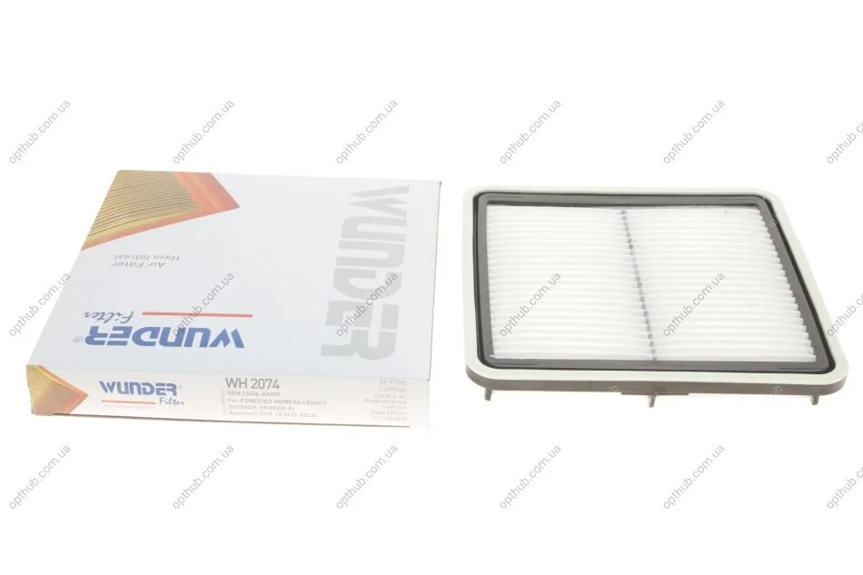 Фільтр повітряний Subaru Forester/Impreza/Legacy 1.6-3.6i 03- UA63 WUNDER FILTER WH 2074 (фото 1)