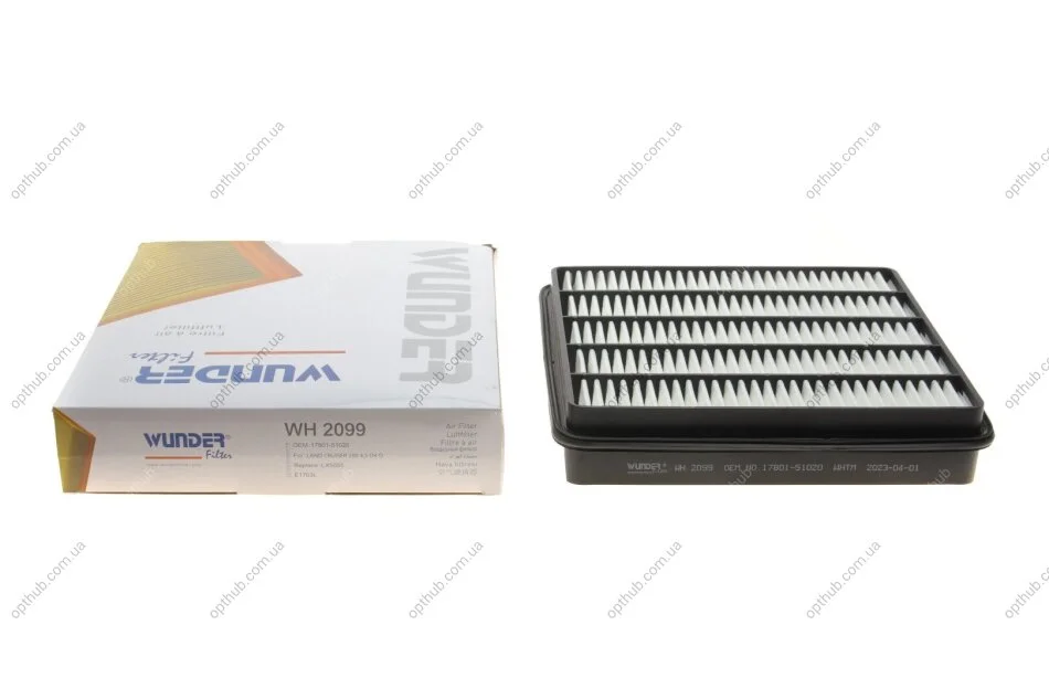 Фільтр повітряний Toyota Land Cruiser 200 4.5 D4d 07- (opt-om) WUNDER FILTER WH 2099 (фото 1)