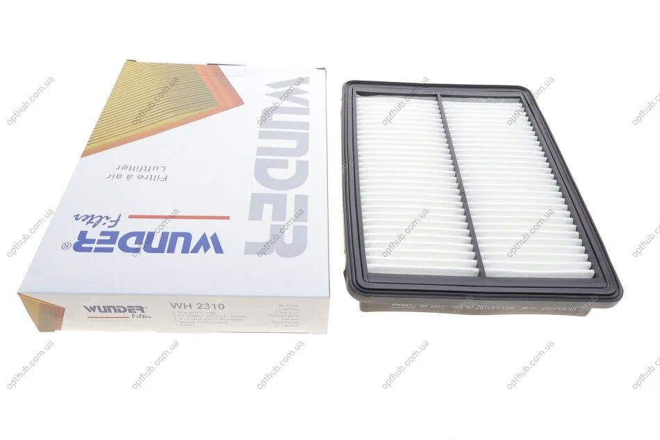 Фільтр повітряний Hyundai Sonata VII 2.0-2.4 14-/Kia Optima 1.7 CRDi 16V 2.0-2.4 12- (opt-om) WUNDER FILTER WH 2310 (фото 1)