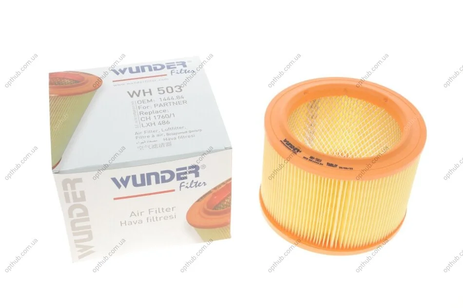 Фільтр повітряний Citroen Berlingo/Peugeot Partner 1.8/1.9D 96- UA63 WUNDER FILTER WH 503 (фото 1)